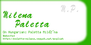 milena paletta business card